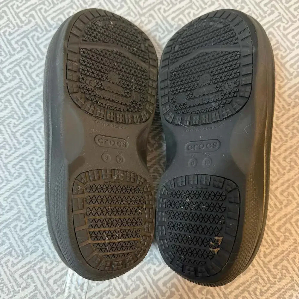 Crocs On The Clock Dual Comfort Slip-Resistant Work Clogs Black - Picture 5 of 9